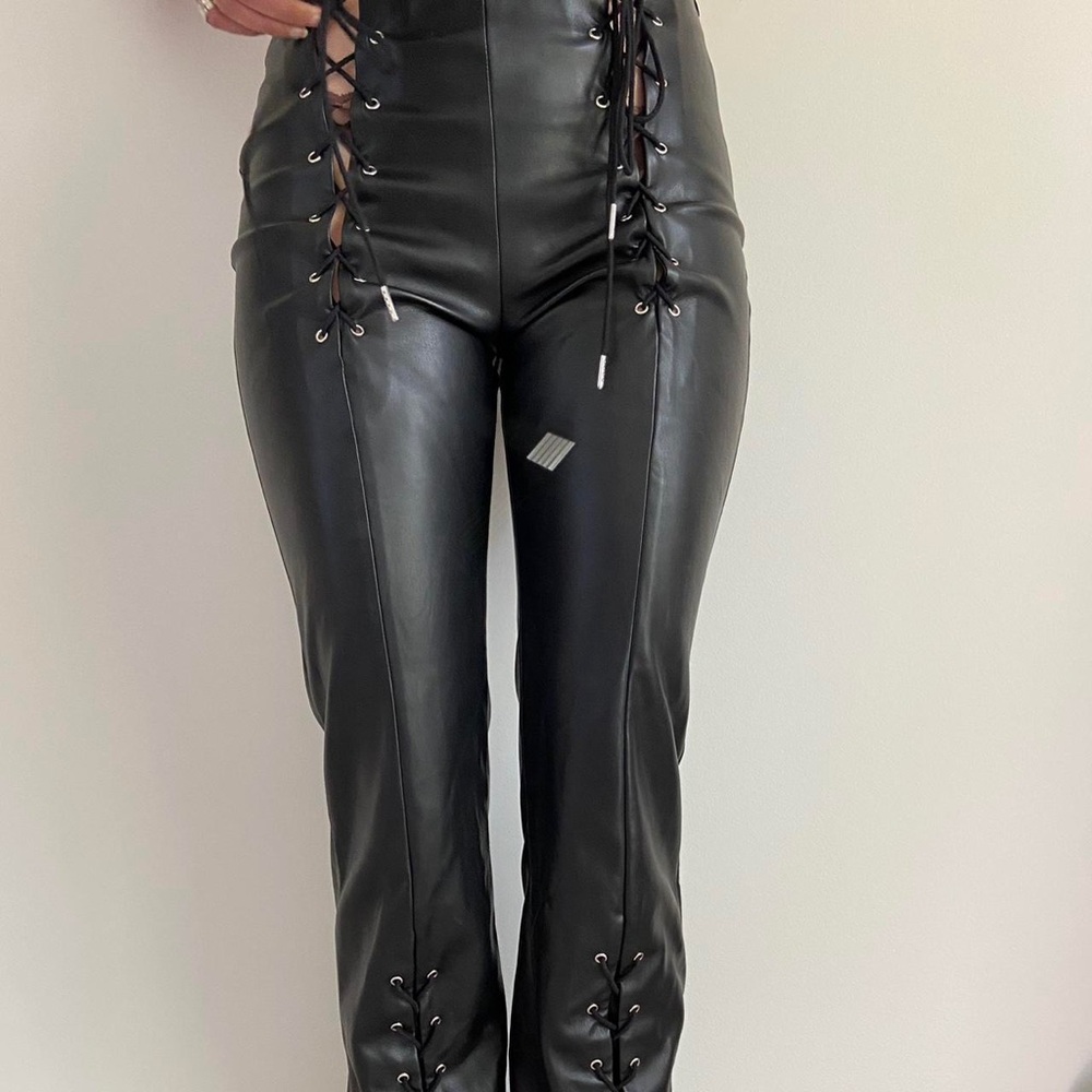 IAMGIA leather lace up pants